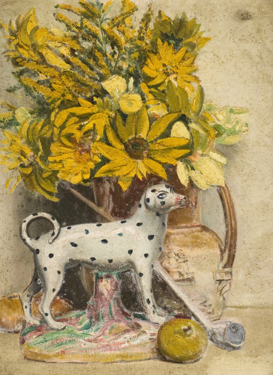 Naturaleza muerta (perro manchado) (óleo sobre tabla) de John Everett