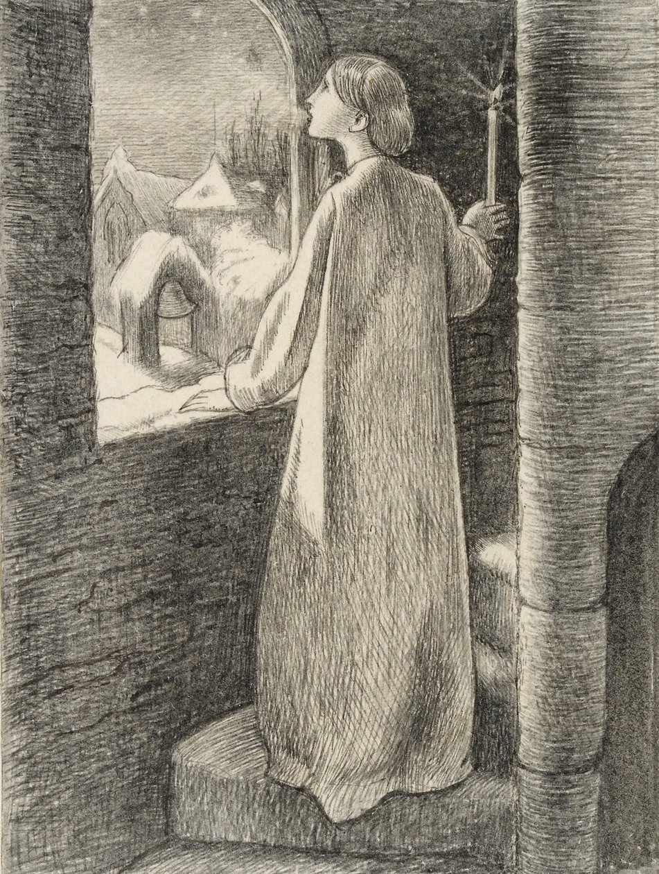 Víspera de Santa Inés, c. 1857 de John Everett Millais