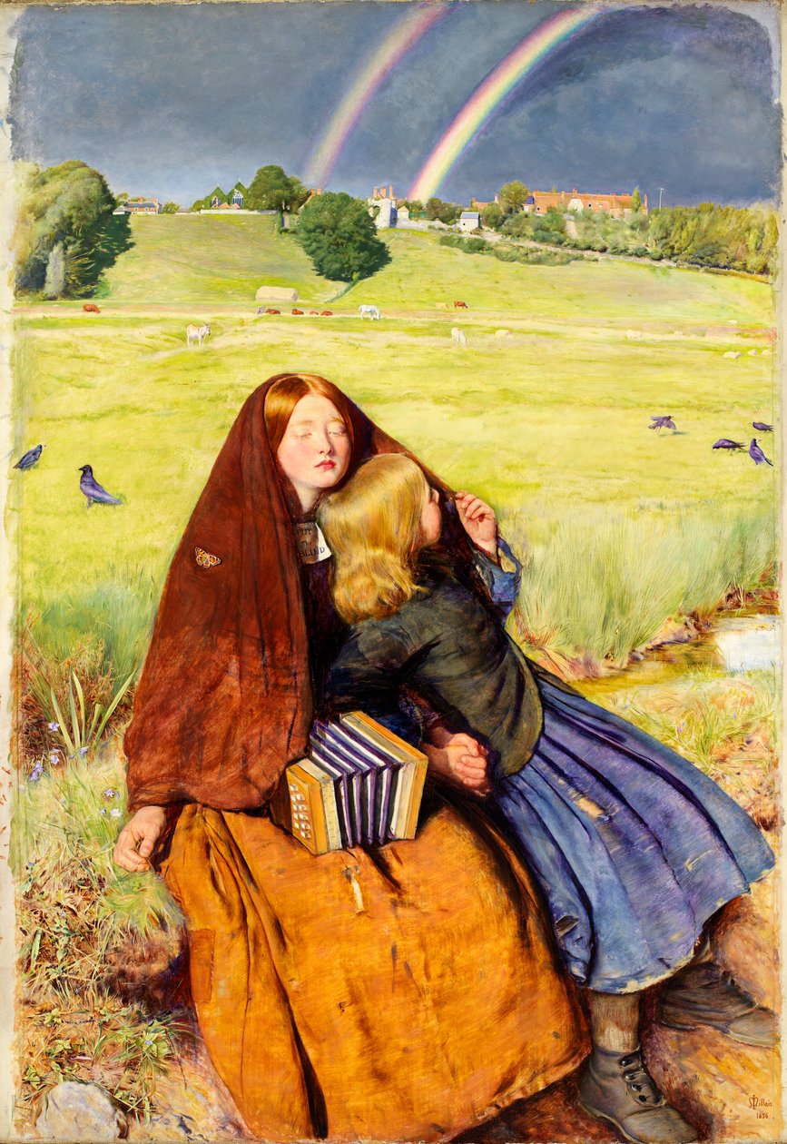 La niña ciega, 1854-56 de John Everett Millais