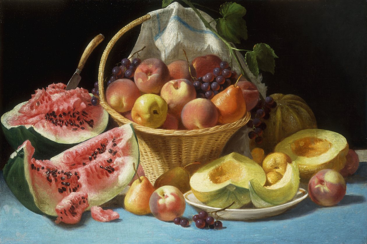 Melones, duraznos y uvas de John F. Francis