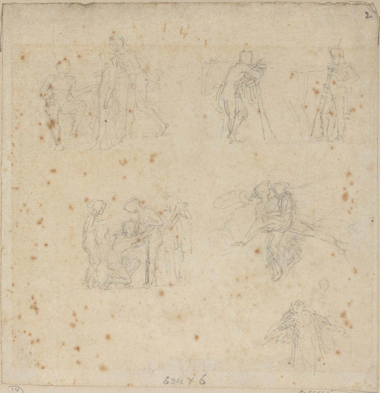 Estudios de figuras de John Flaxman