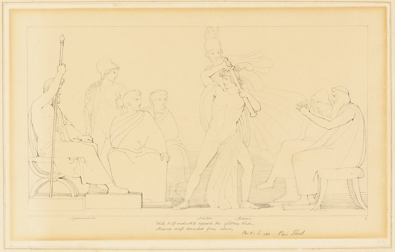 Minerva y Aquiles de John Flaxman