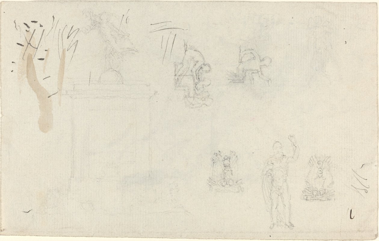 Hoja de estudios de John Flaxman