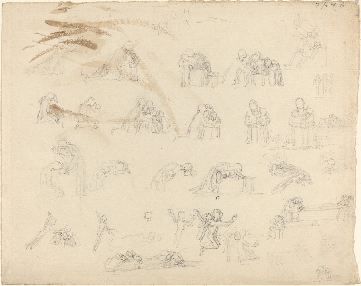 Hoja de estudios de John Flaxman