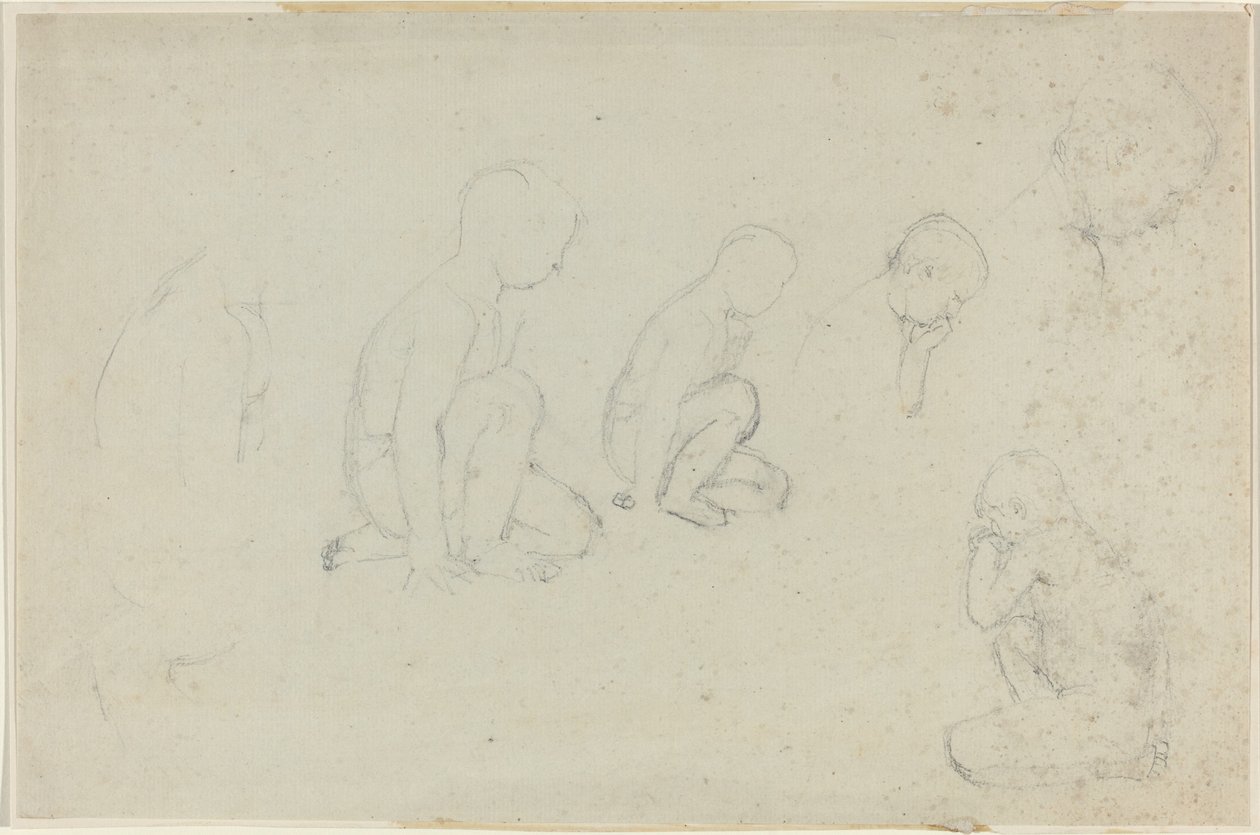 Estudios de un niño arrodillado de John Flaxman