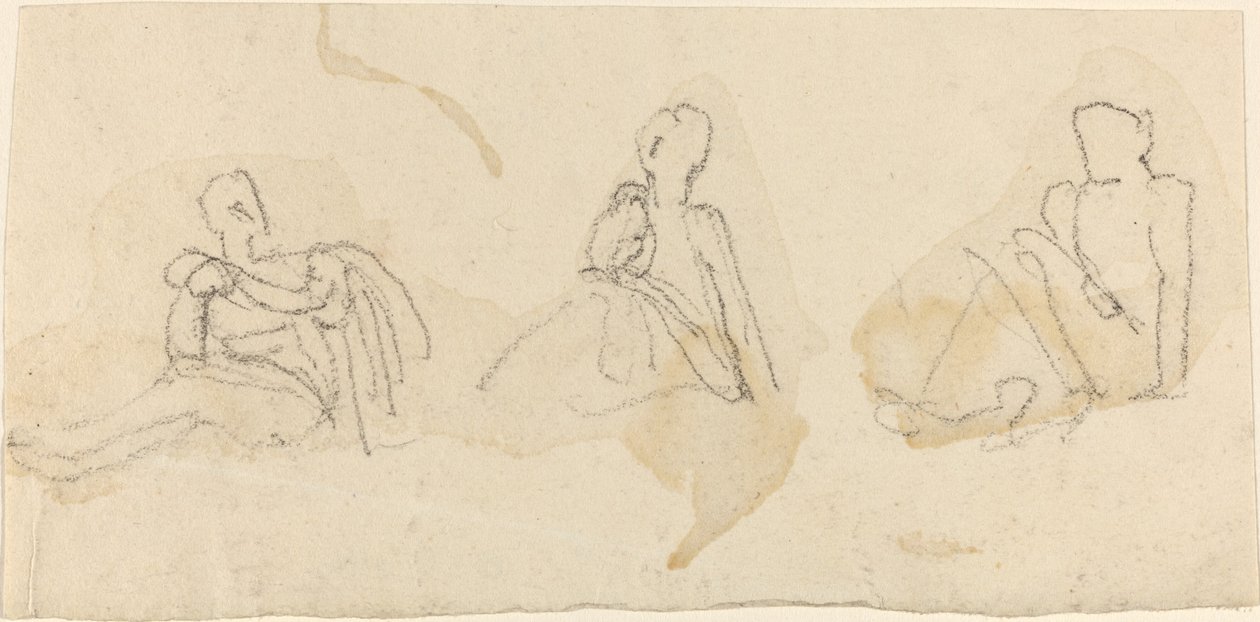 Tres figuras sentadas de John Flaxman