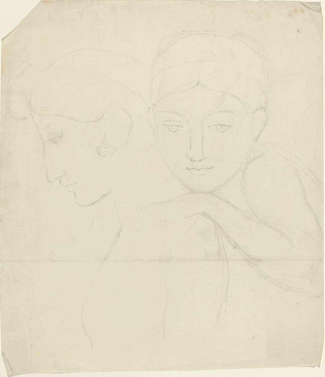 Cabezas de dos mujeres de John Flaxman