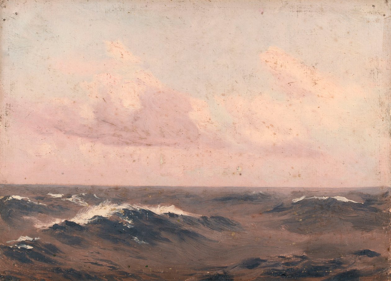 Paisaje marino, c.1900 (óleo sobre lienzo) de John Fraser