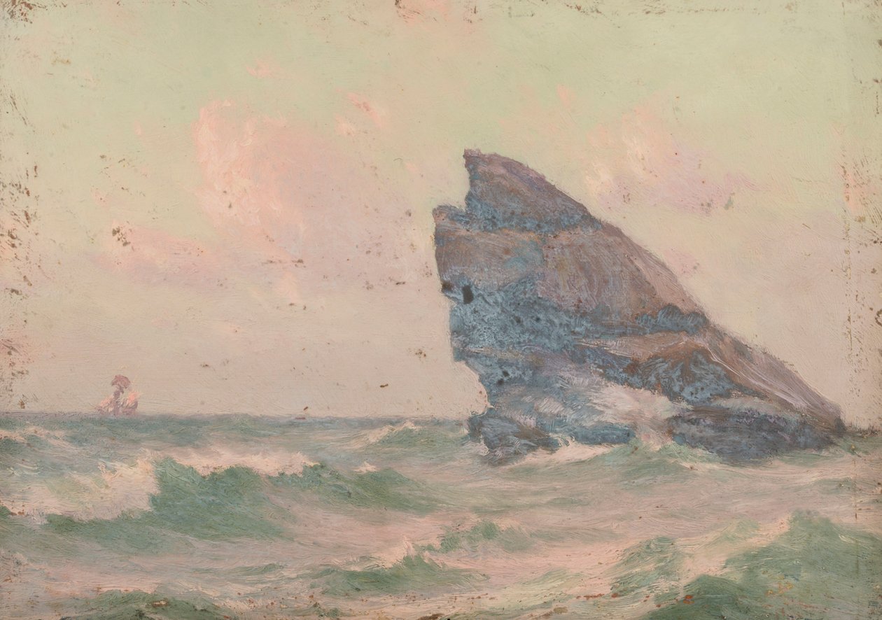 Paisaje marino, c.1900 (óleo sobre lienzo) de John Fraser