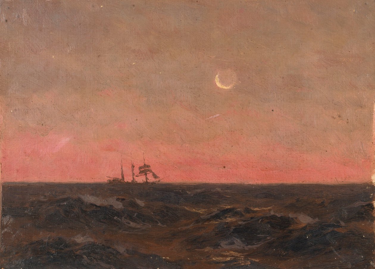 Paisaje marino, c.1900 (óleo sobre lienzo) de John Fraser