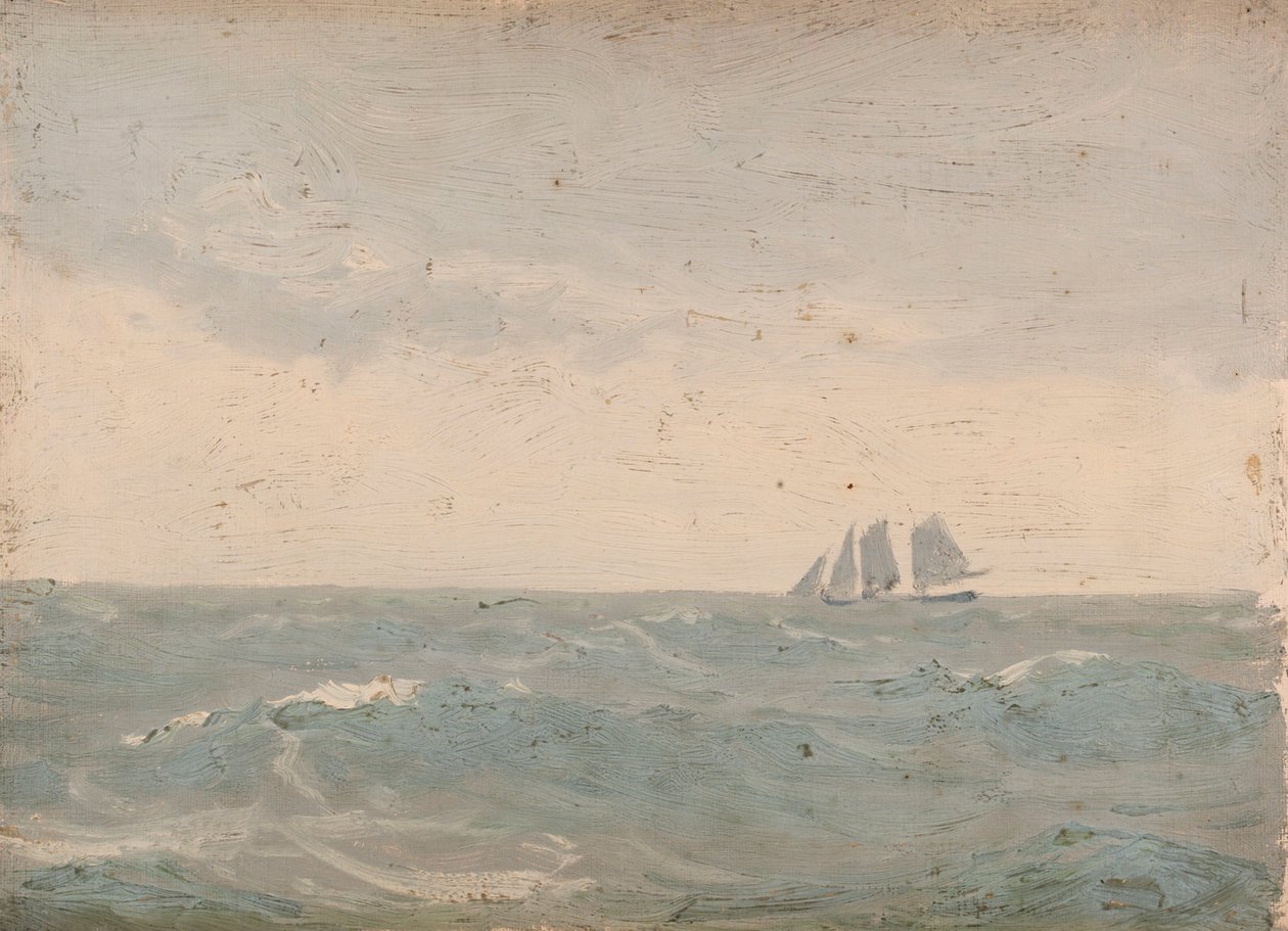 Paisaje marino, c.1900 (óleo sobre lienzo) de John Fraser