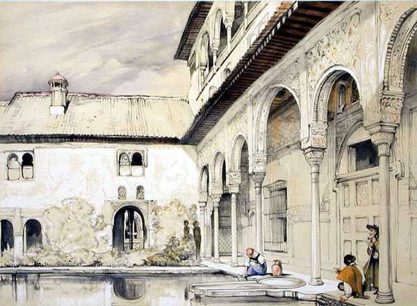 Patio de los Arrayanes de John Frederick (after) Lewis