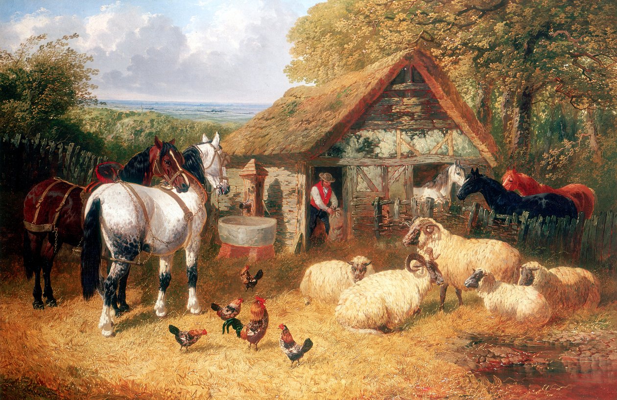 Escena de corral, c. 1840-c. 1900 de John Frederick Herring II