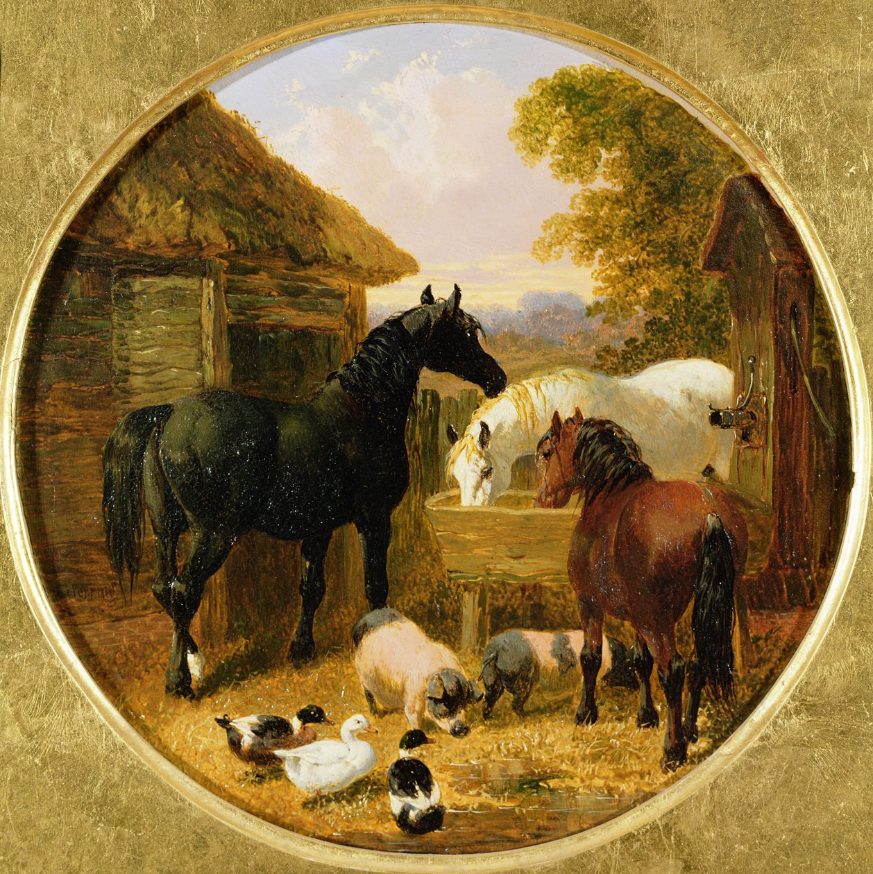 Escena de corral de John Frederick Herring Junior