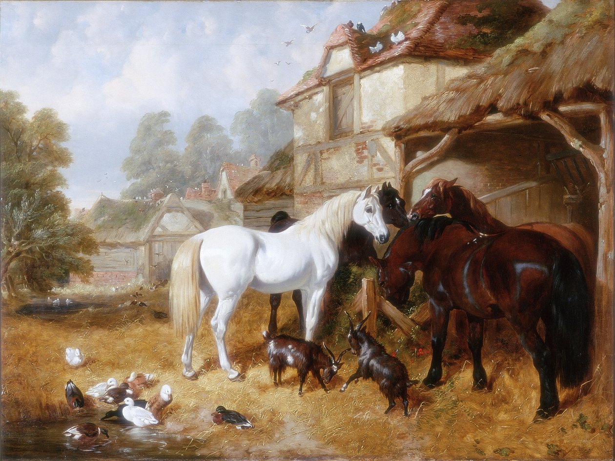 Caballos en un corral de John Frederick Herring Senior