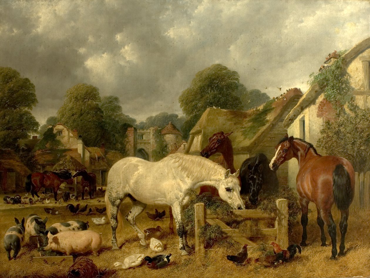 Caballos en un potrero de John Frederick Herring Senior