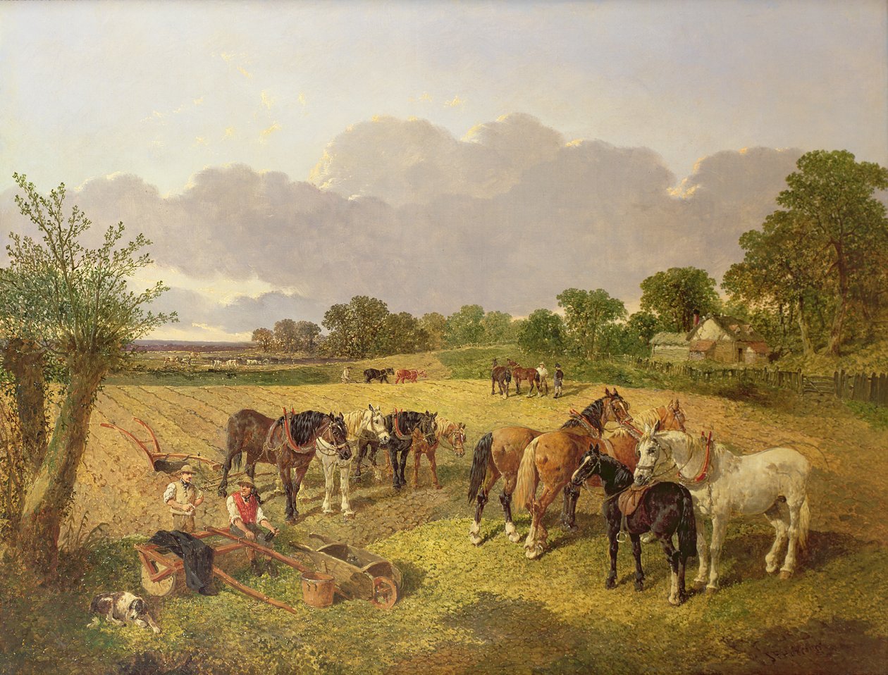 Equipo de Arado Descansando de John Frederick Herring Senior