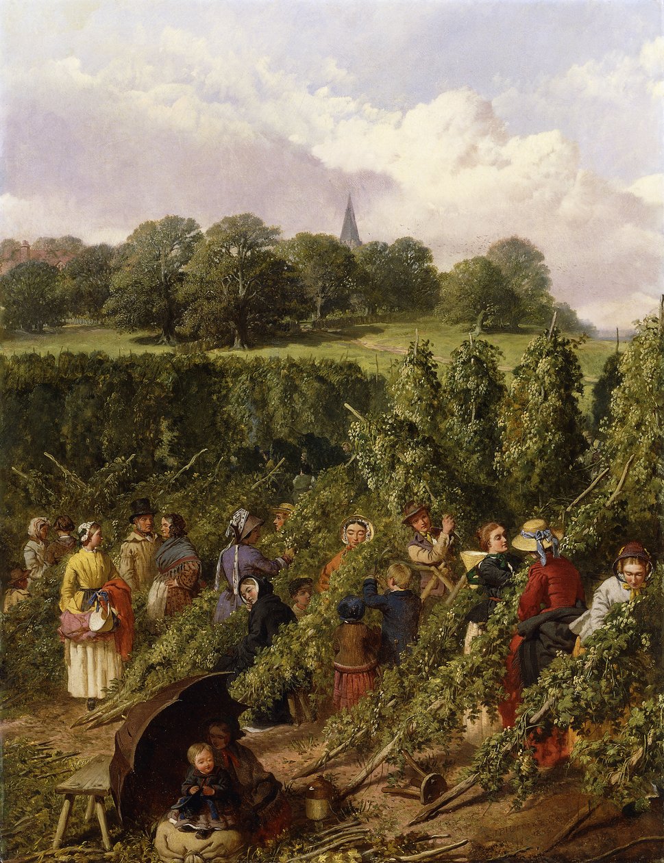 Los Recolectores de Lúpulo, 1855 de John Frederick Herring Senior