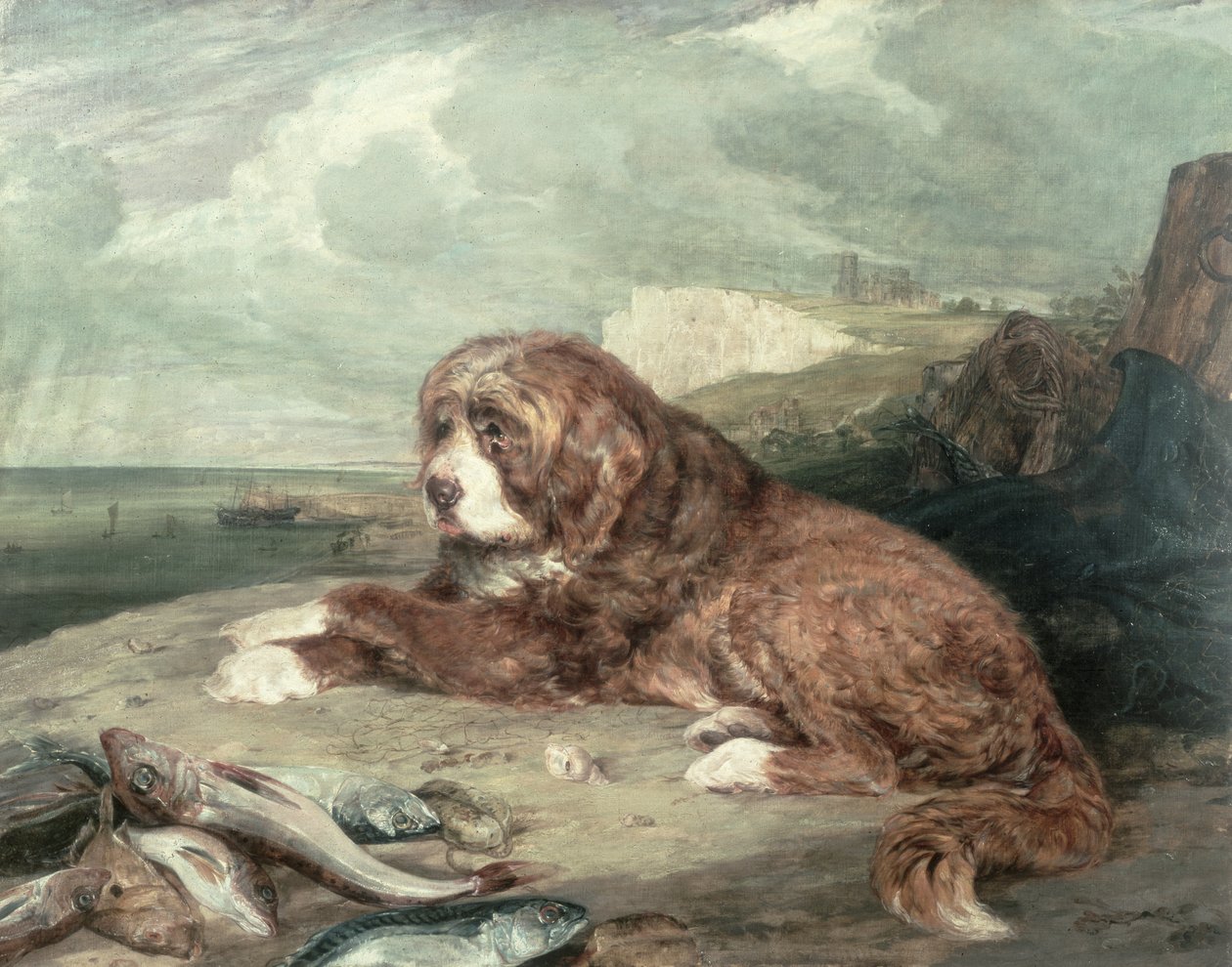 Un Viejo Perro de Terranova de John Frederick Lewis