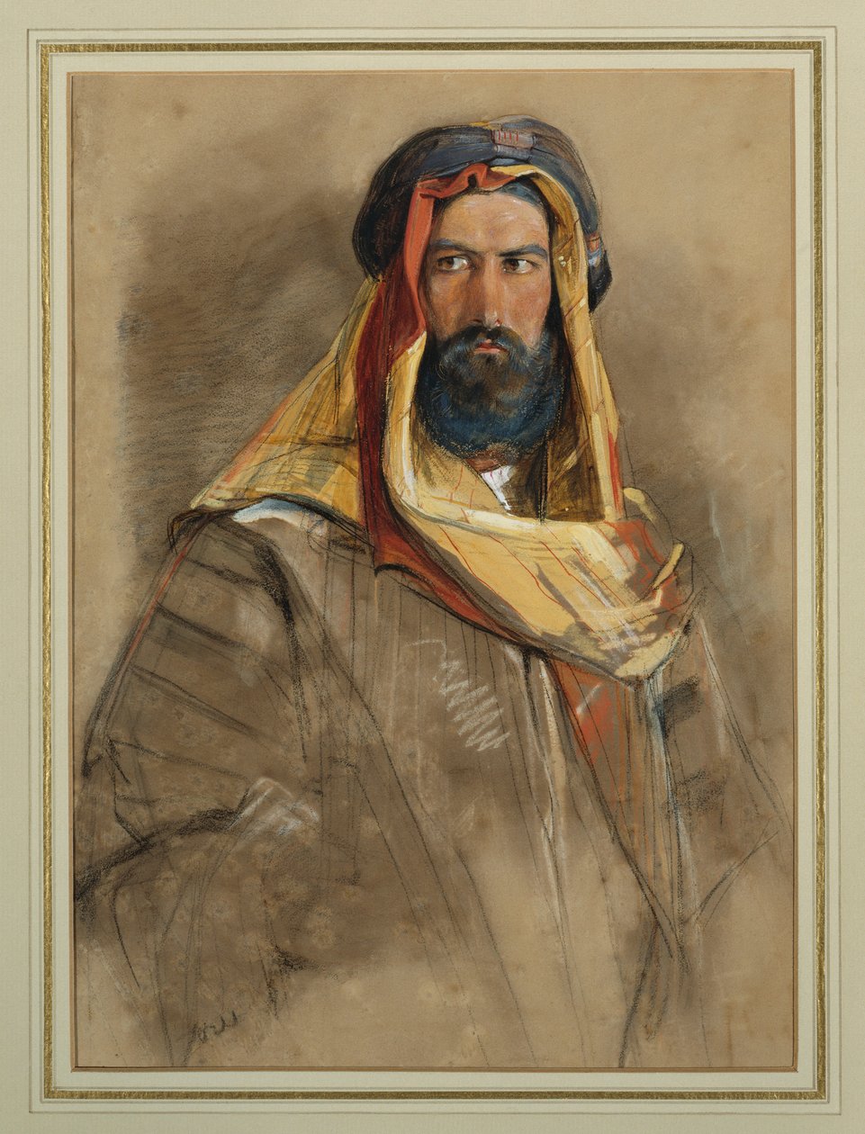 Estudio de un jeque árabe de John Frederick Lewis