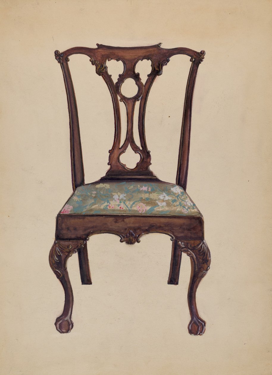 Silla lateral Chippendale de John Garay