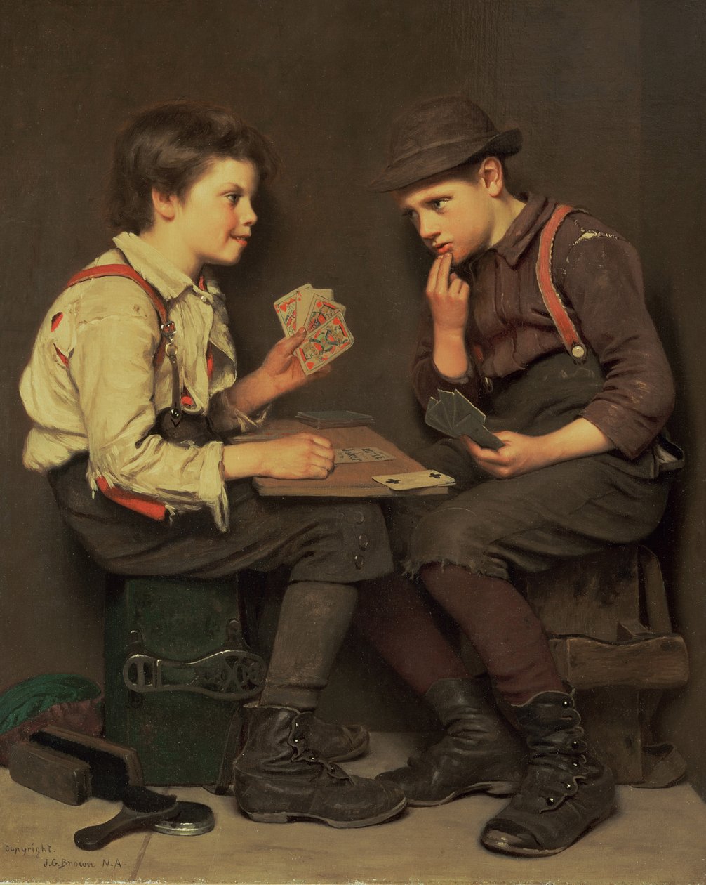 El pequeño bromista de John George Brown