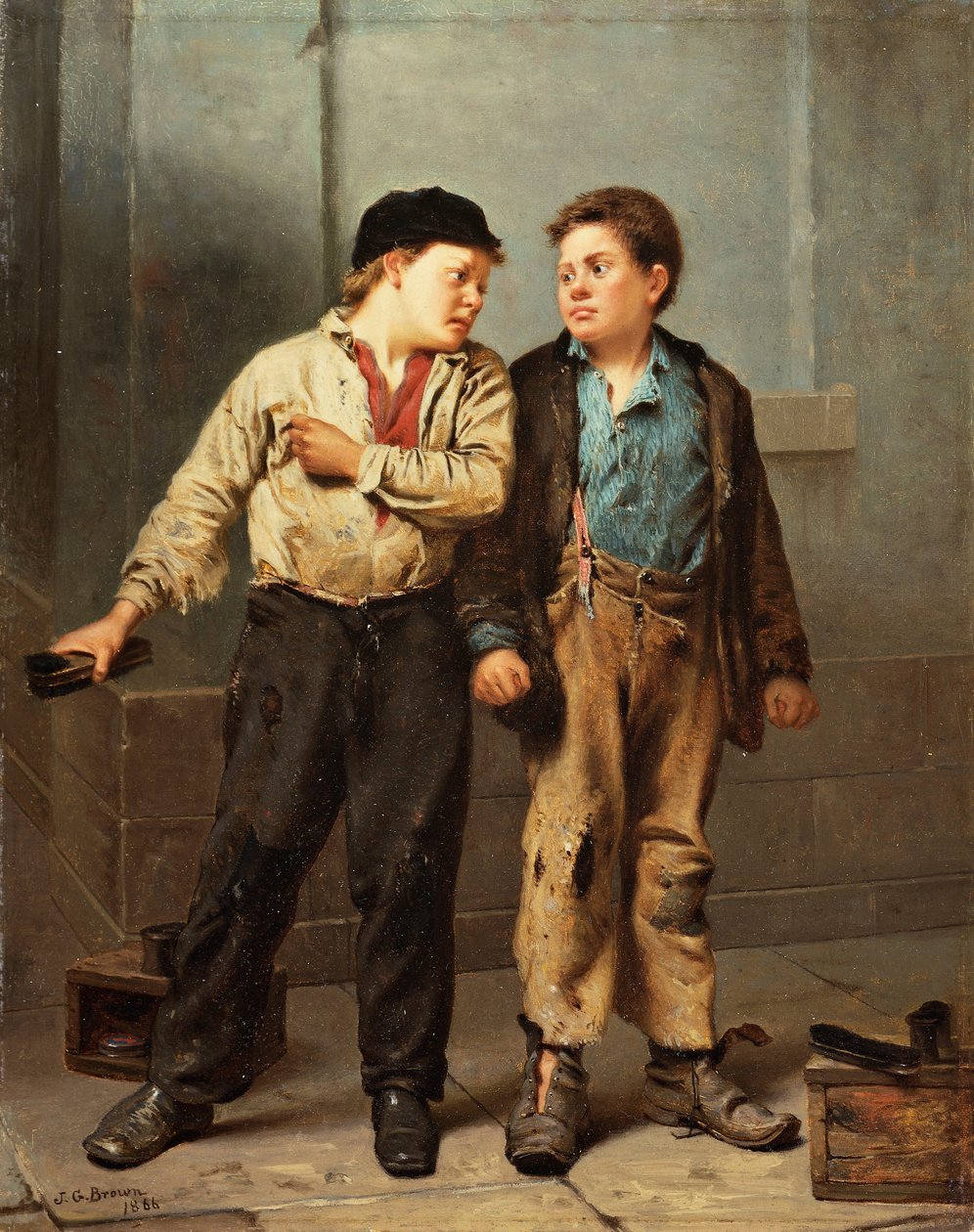 La disputa, 1866 de John George Brown