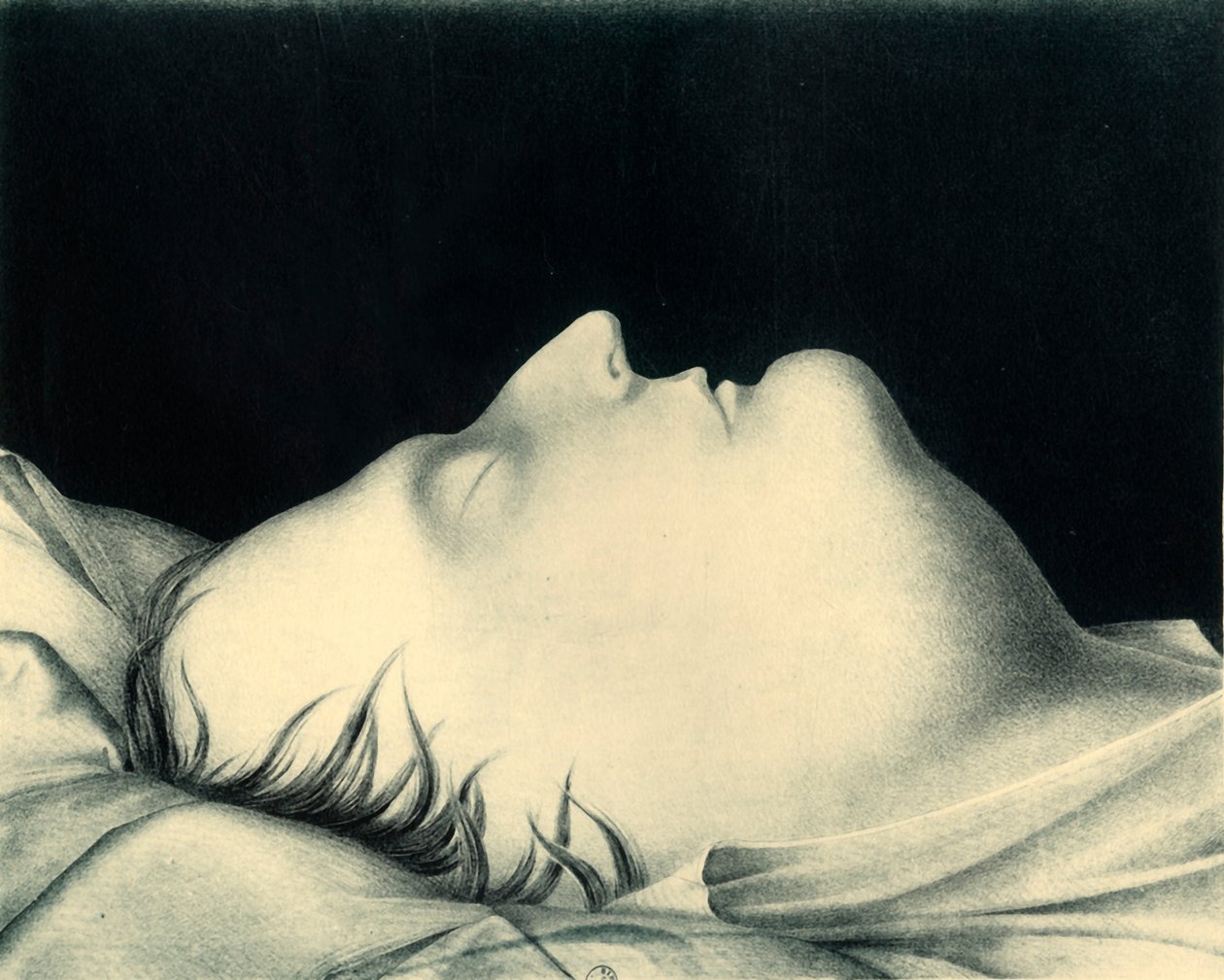 Napoleón en su lecho de muerte, 1821, 1921 de John Gibbs
