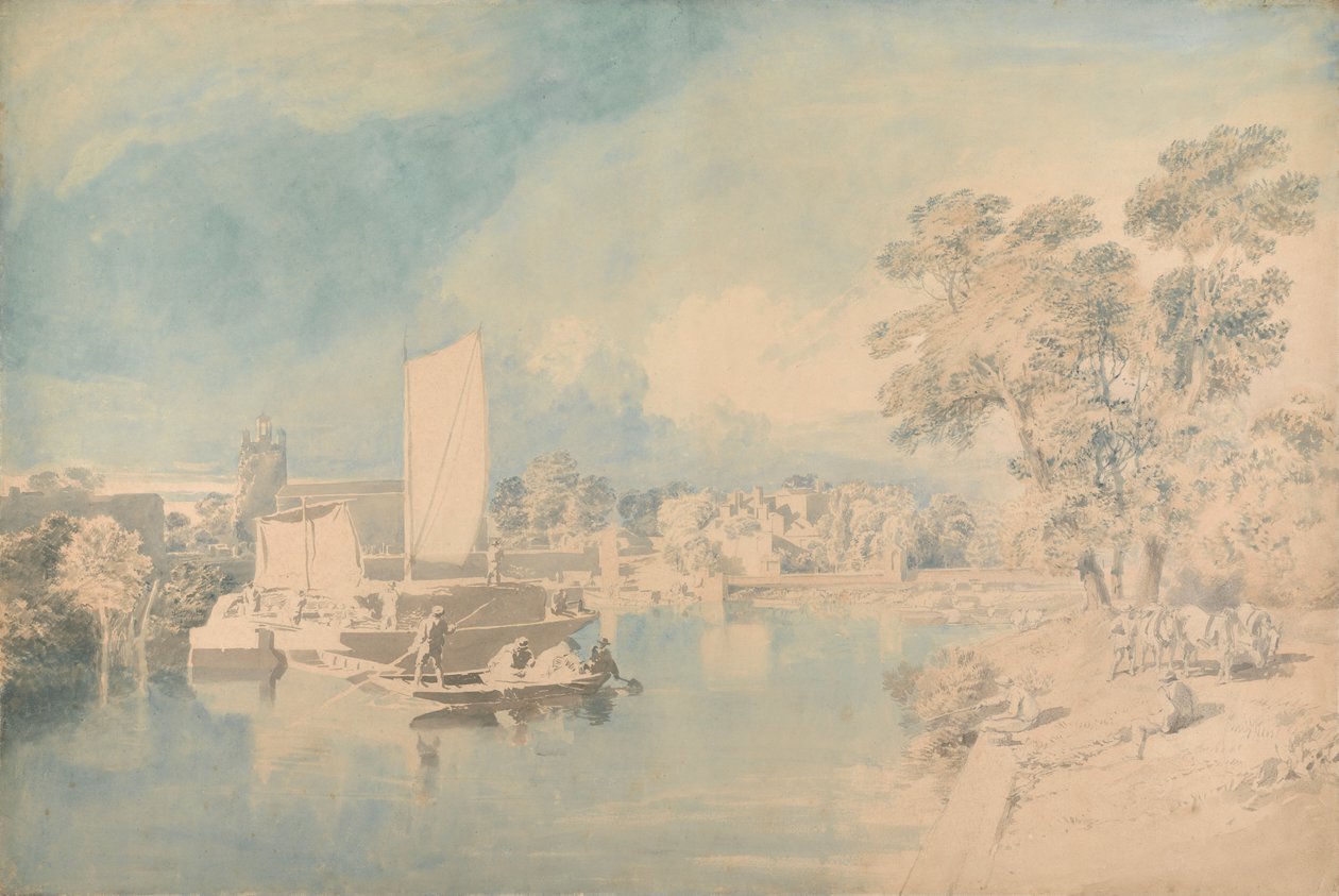El Támesis en Isleworth de John Glover