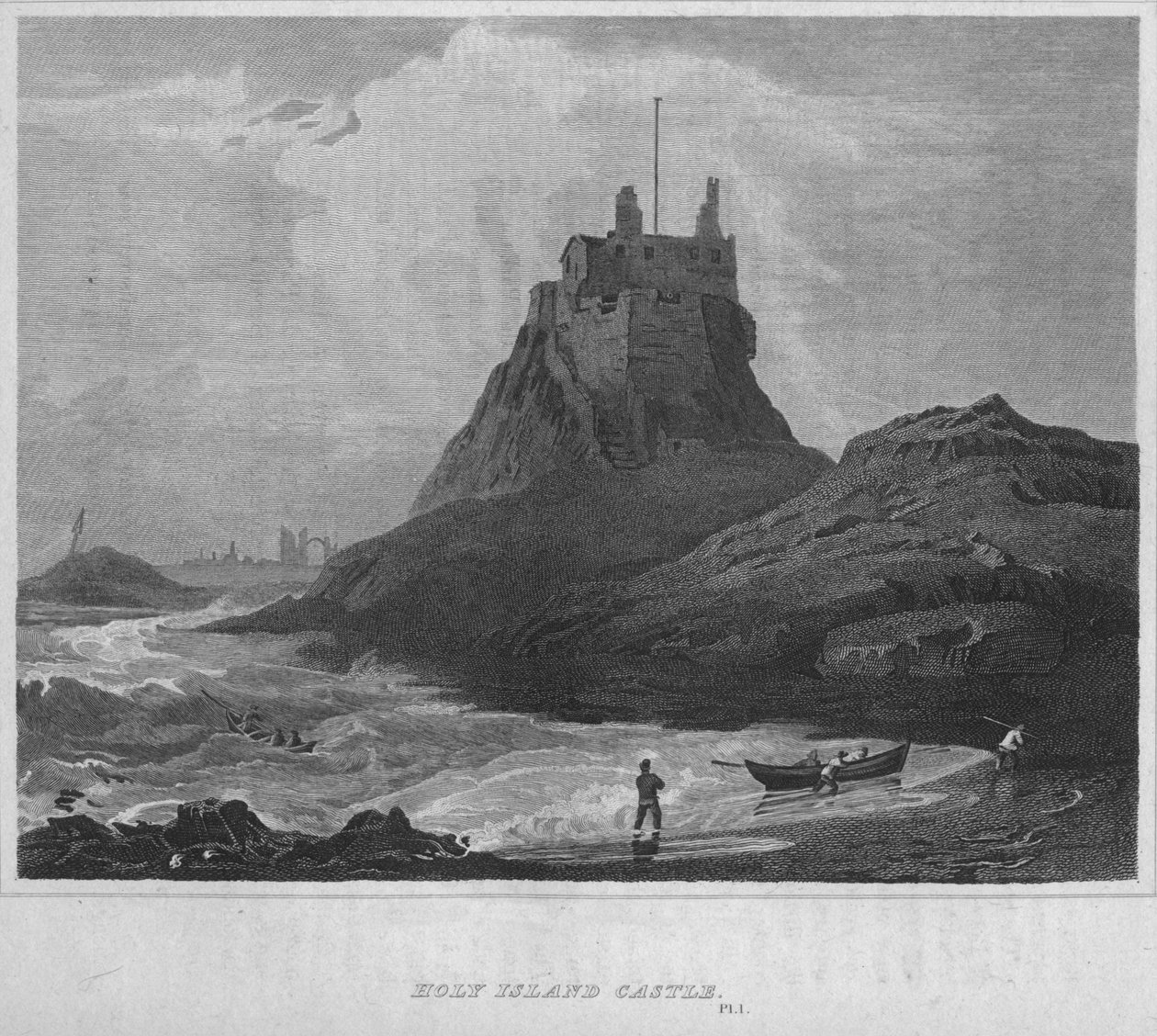 Castillo de Holy Island, 1814 de John Greig