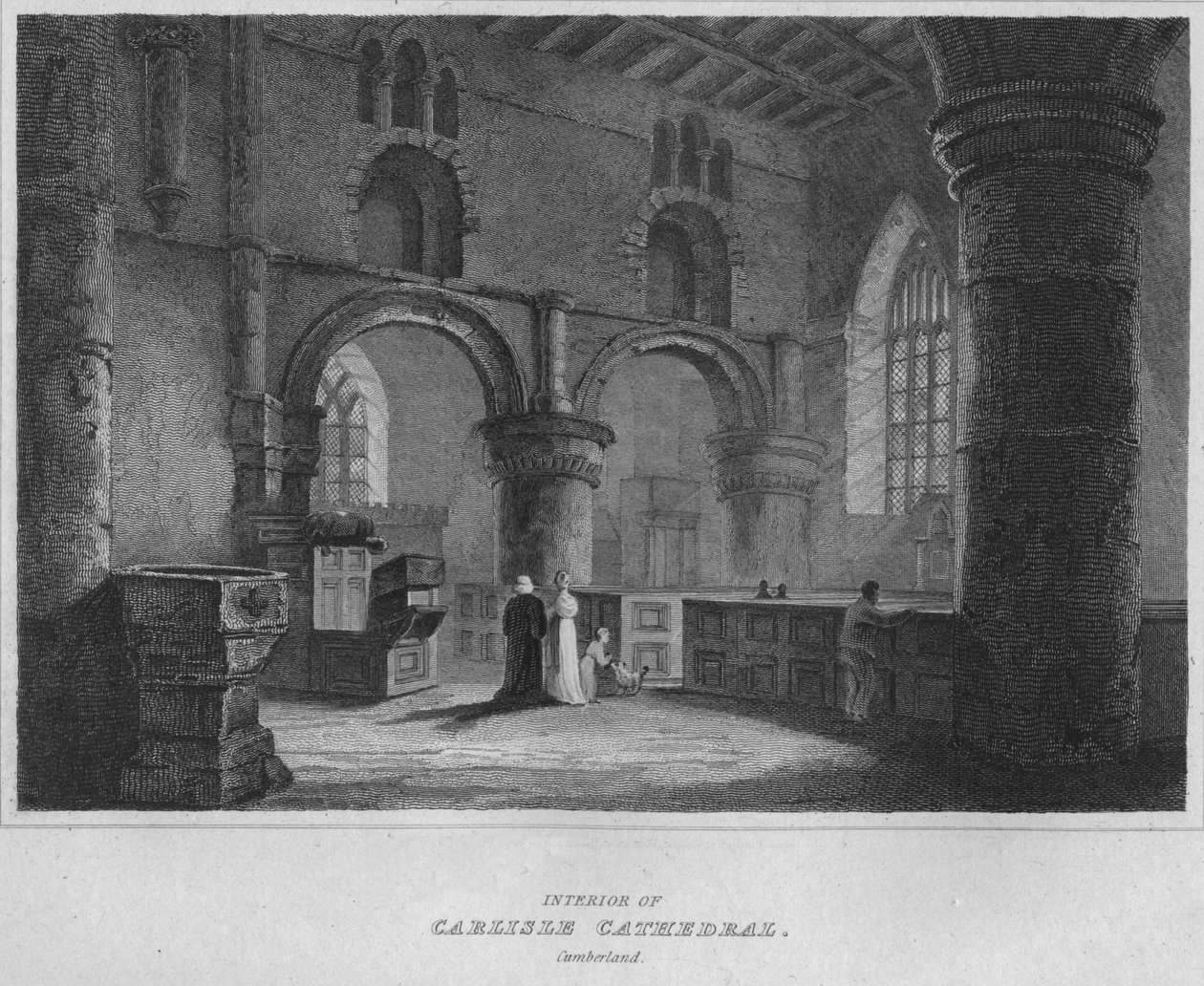 Interior de la Catedral de Carlisle, Cumberland de John Greig