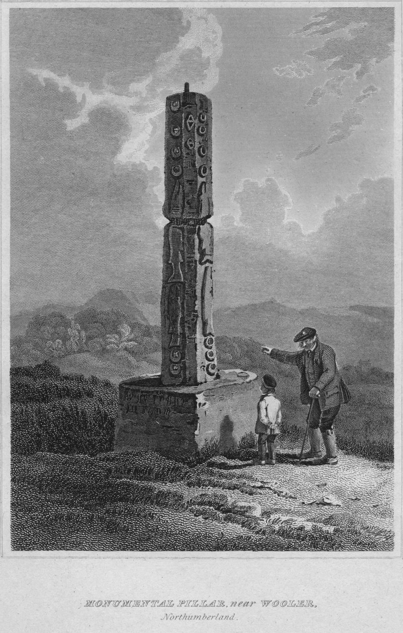 Pilar Monumental, cerca de Wooler, Northumberland, 1814 de John Greig