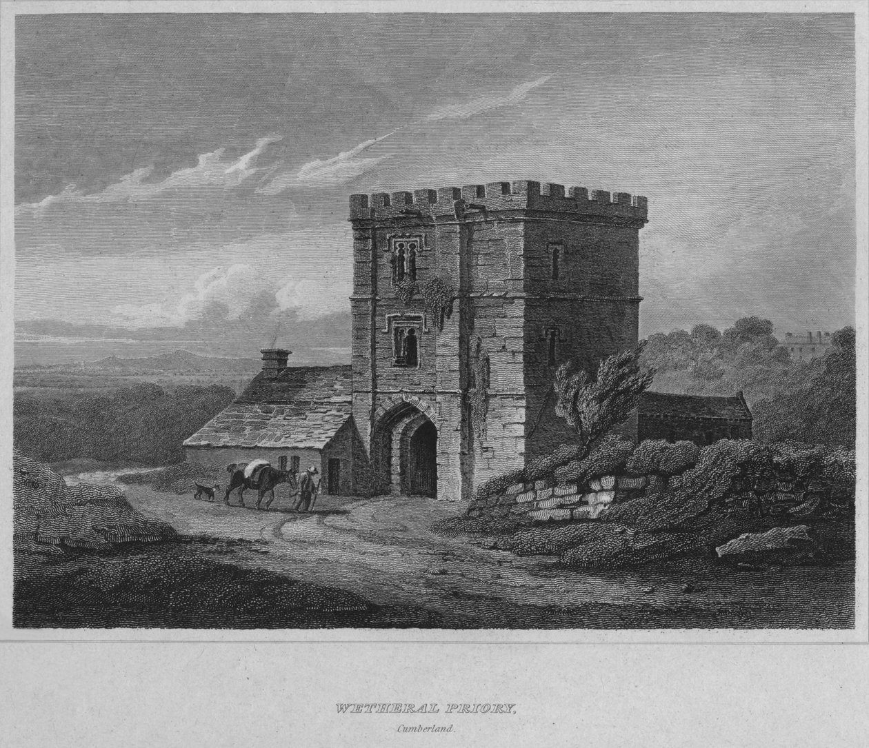 Priorato de Wetheral, Cumberland, 1814 de John Greig