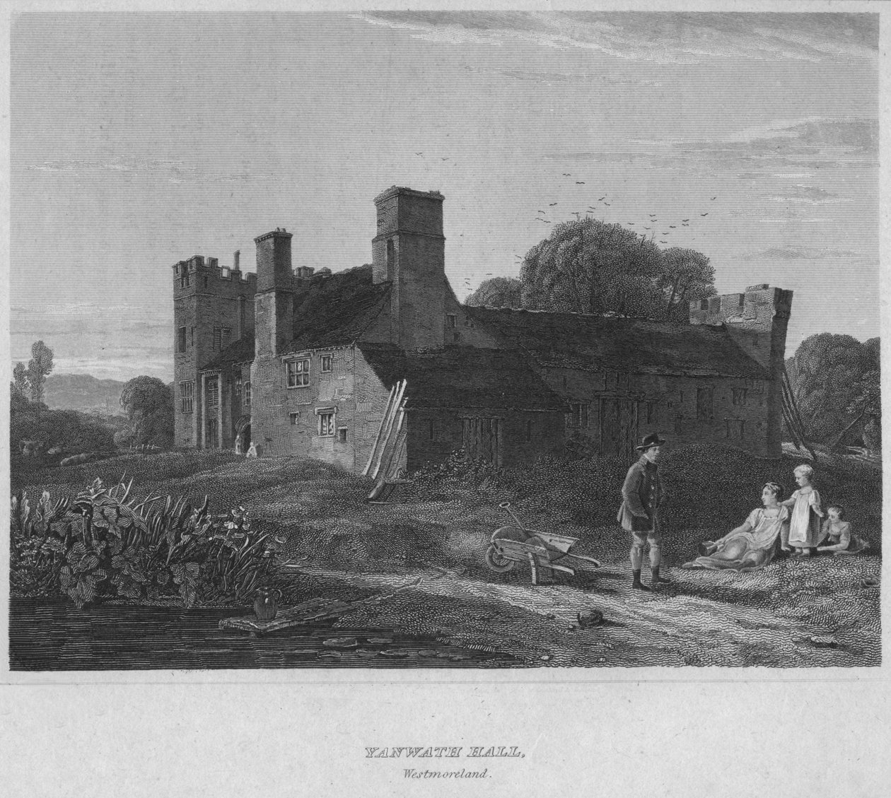 Yanwath Hall, Westmoreland, 1814 de John Greig