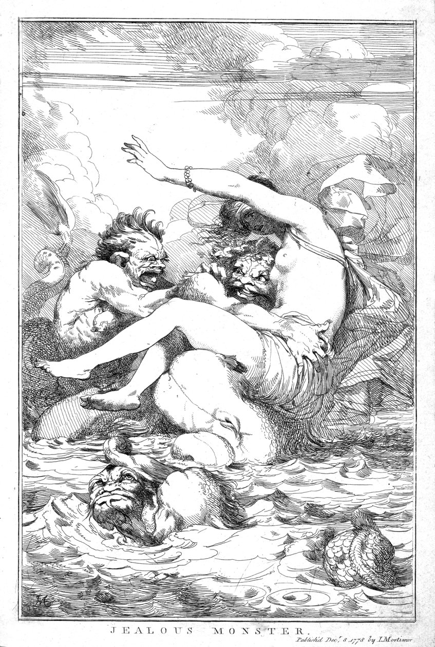 Monstruo celoso, 1778 de John Hamilton Mortimer