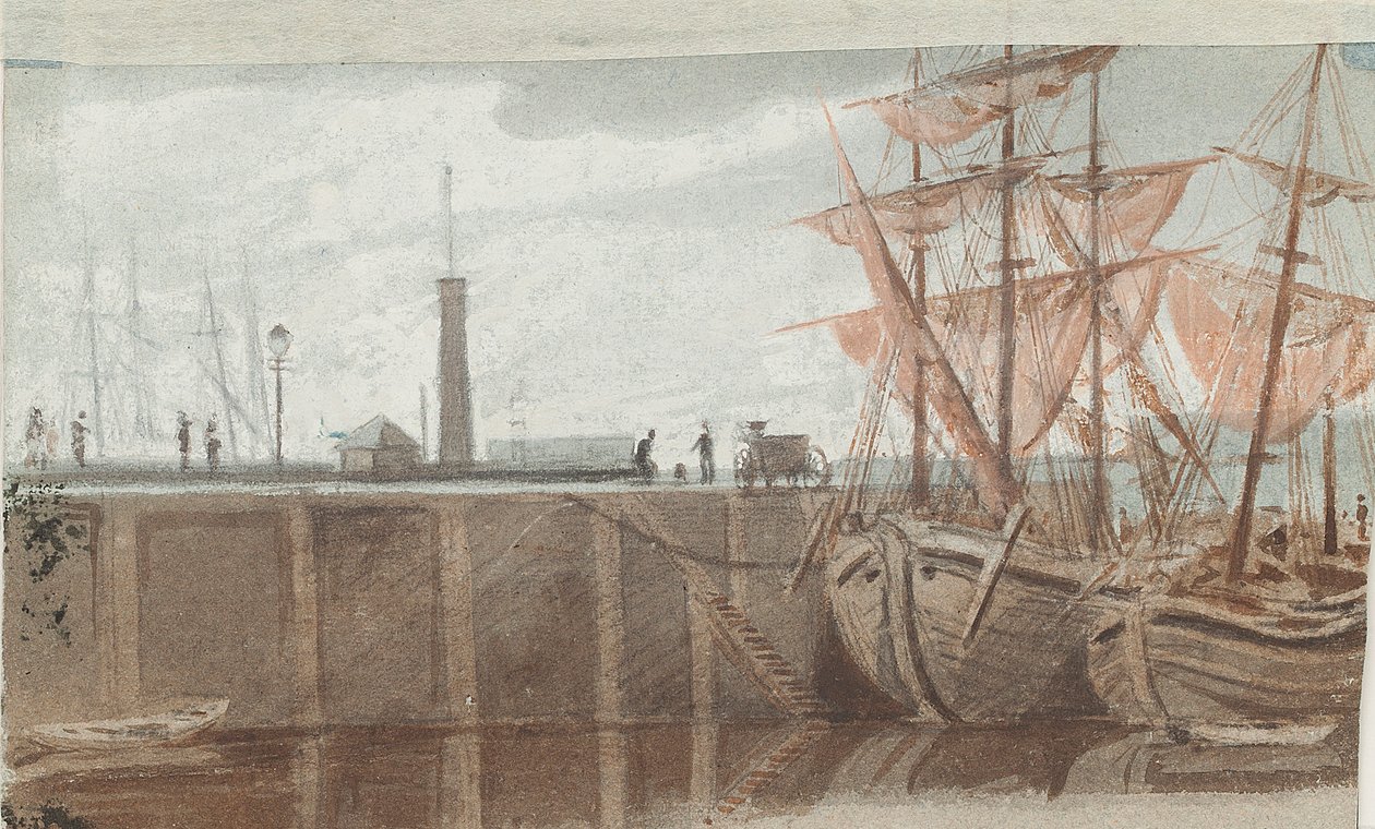 Barcos en Whitehaven de John Harden