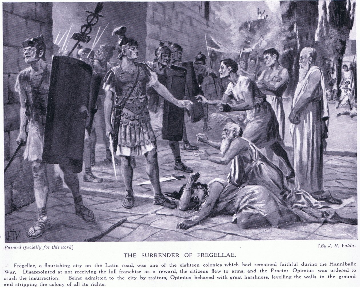 La rendición de Fregellae de John Harris Valda