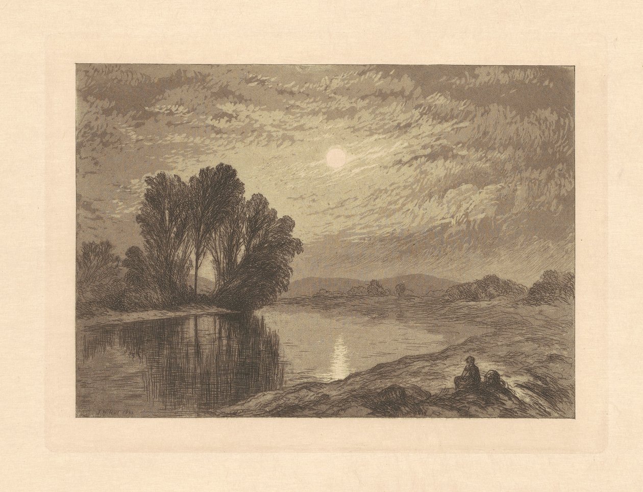 Luz de luna en el Androscoggin de John Henry Hill