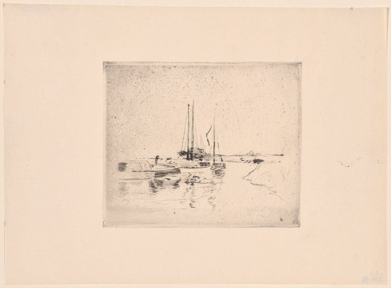 Cuatro barcos de John Henry Twachtman