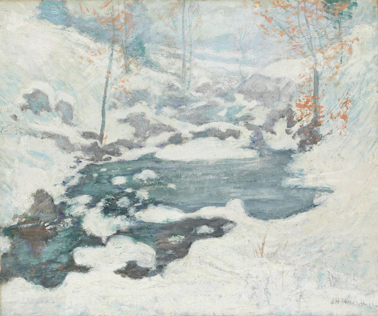 Atrapado en el hielo de John Henry Twachtman