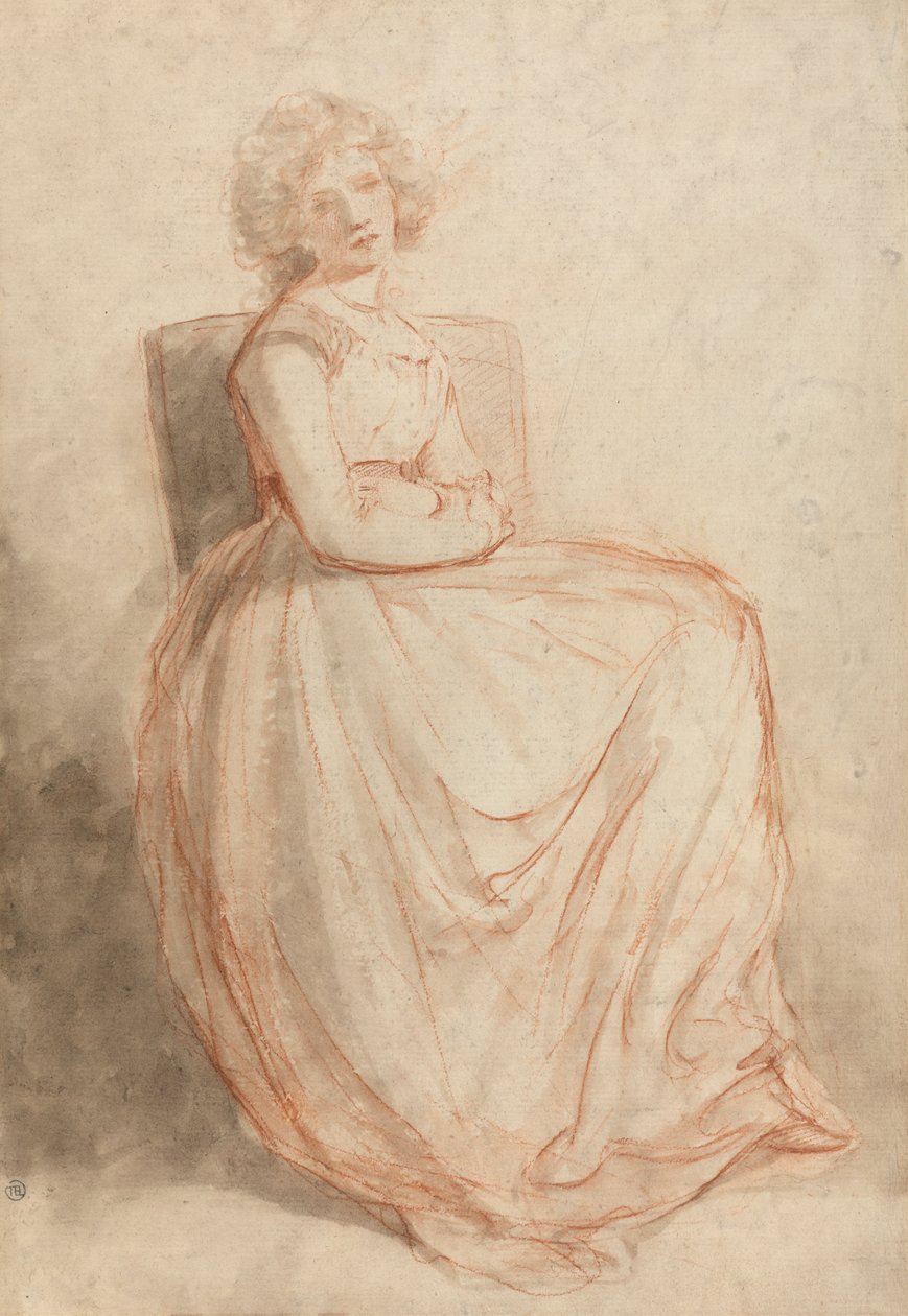 Estudio de una mujer sentada de John Hoppner