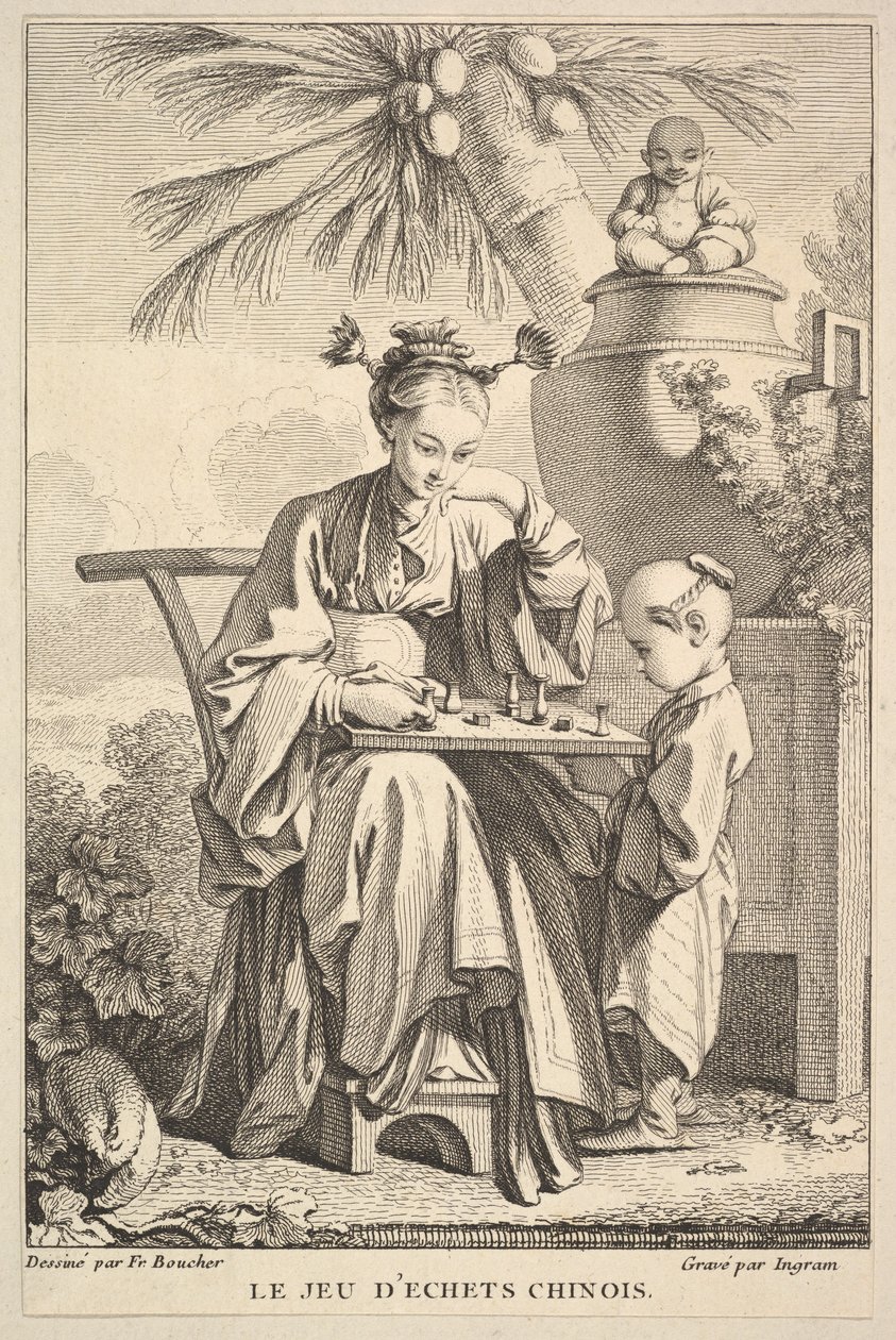 El juego del ajedrez chino, 1741-63 de John Ingram