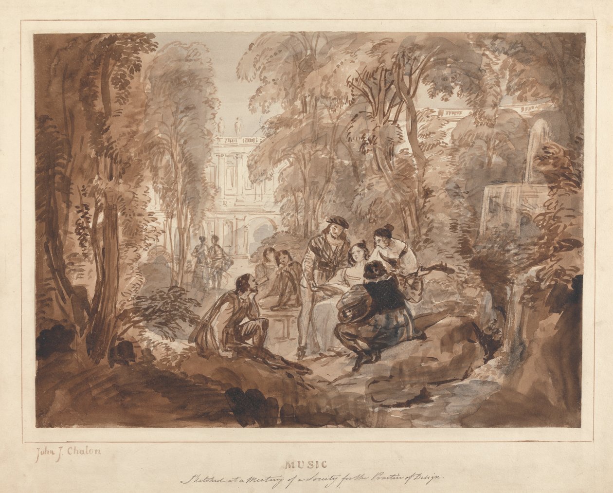 Música: Composición en un jardín de John James Chalon