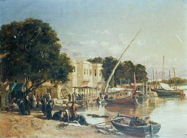 En el canal Mahmoudieh, Alejandría de John Jnr. Varley