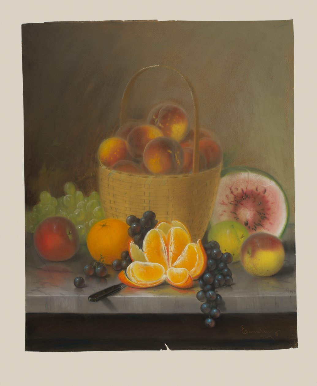 bodegón con fruta de John Joseph Enneking