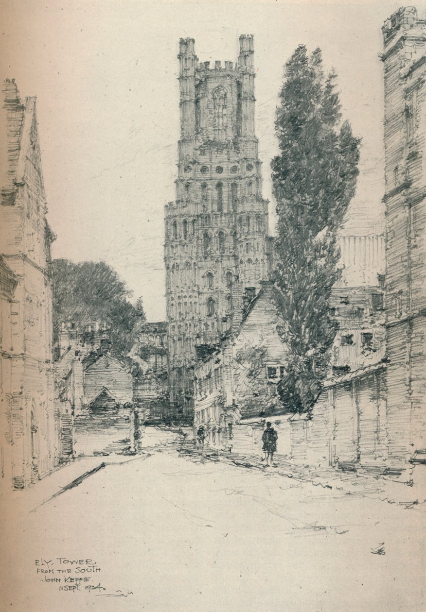 Torre de Ely, desde el sur, 1924 de John Keppie