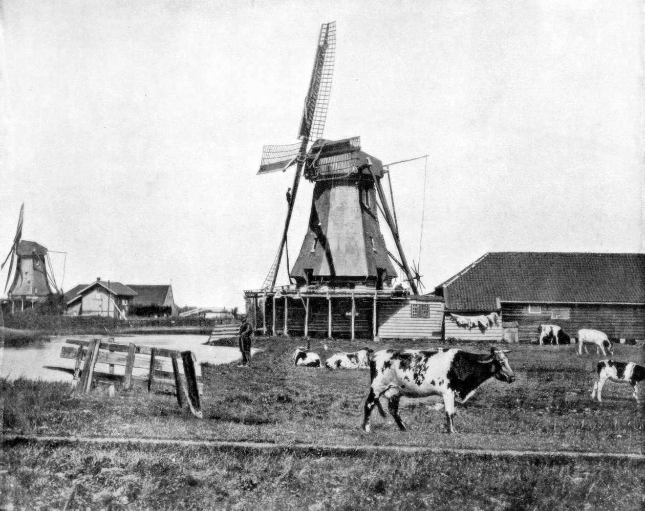 Molinos de viento holandeses, Holanda, finales del siglo XIX de John L. Stoddard