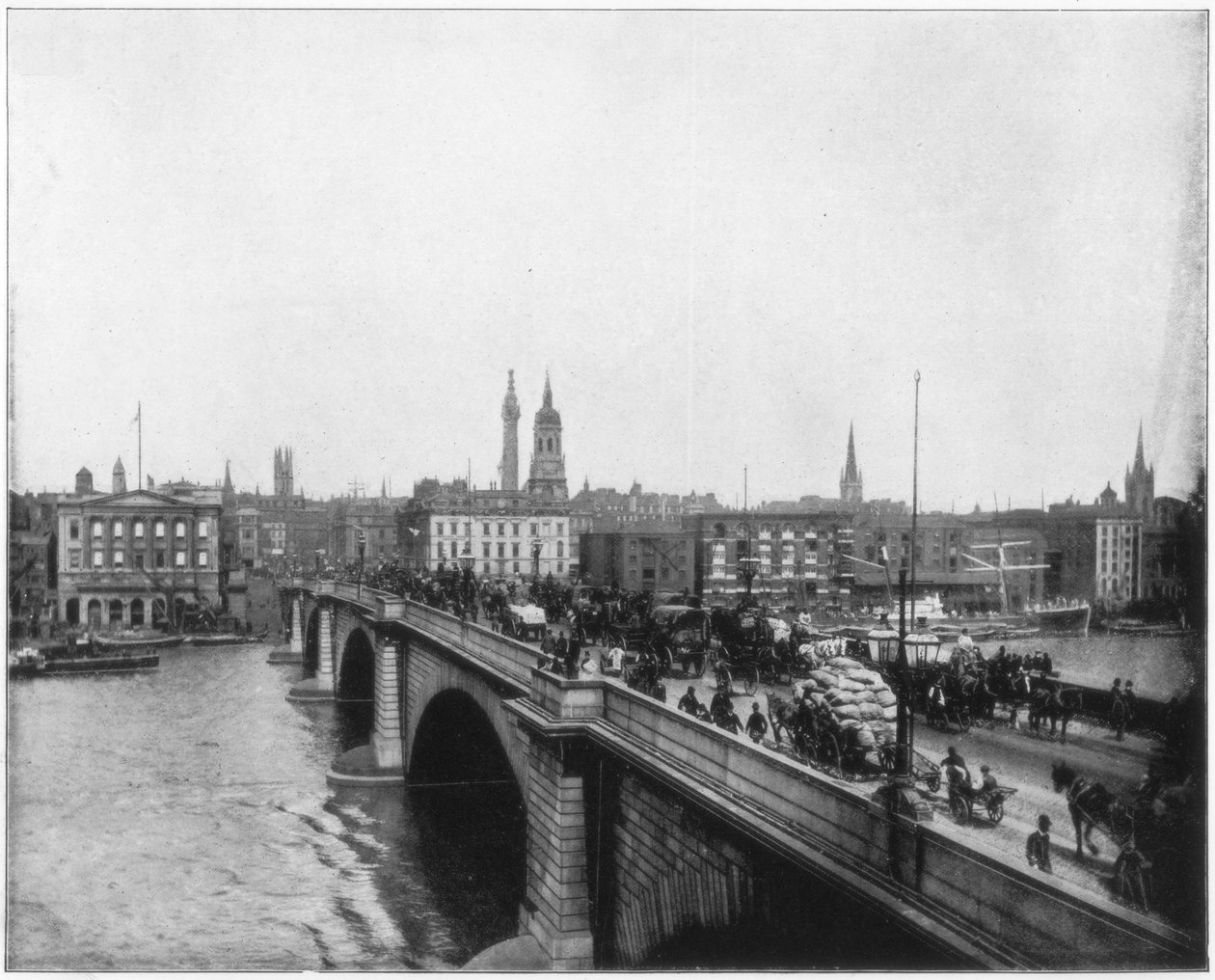 Puente de Londres, Londres, finales del siglo XIX de John L. Stoddard