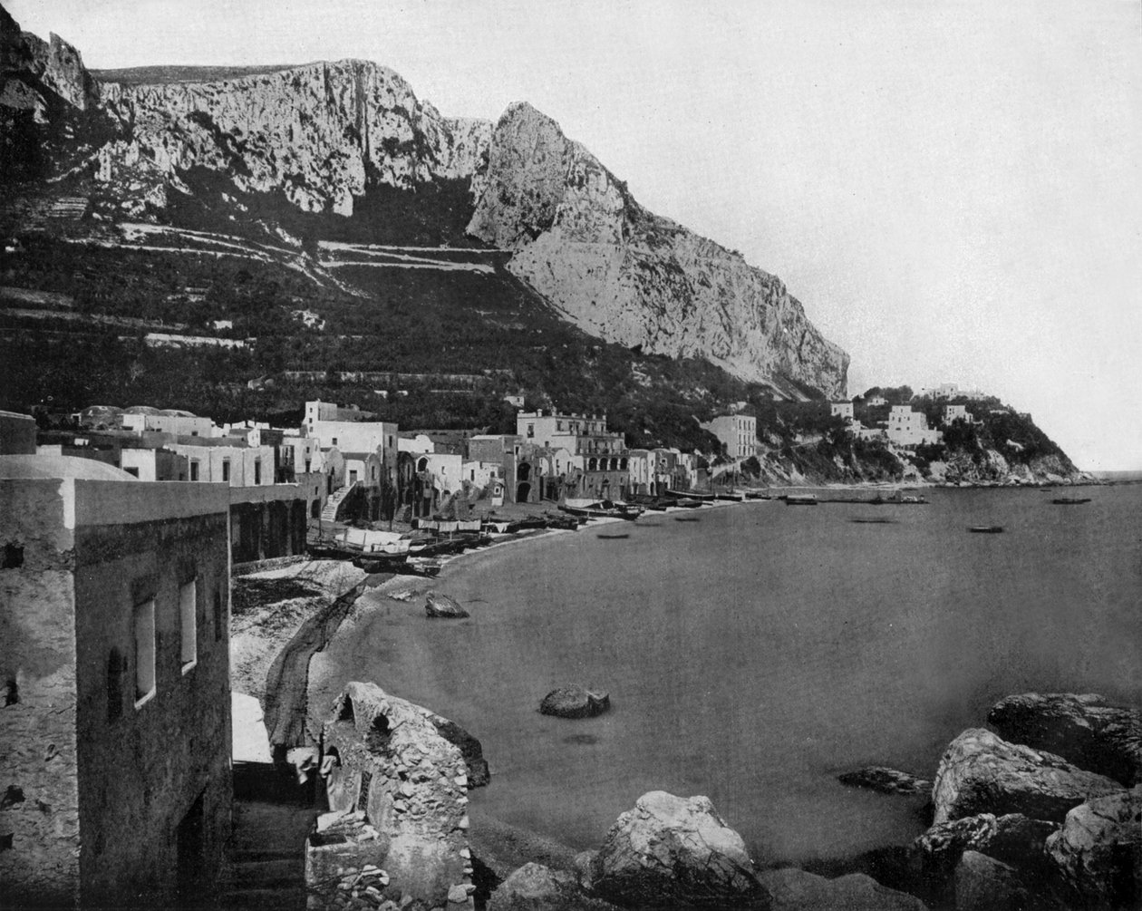 Capri, Italia, c. 1890 (foto en blanco y negro) de John Lawson Stoddard
