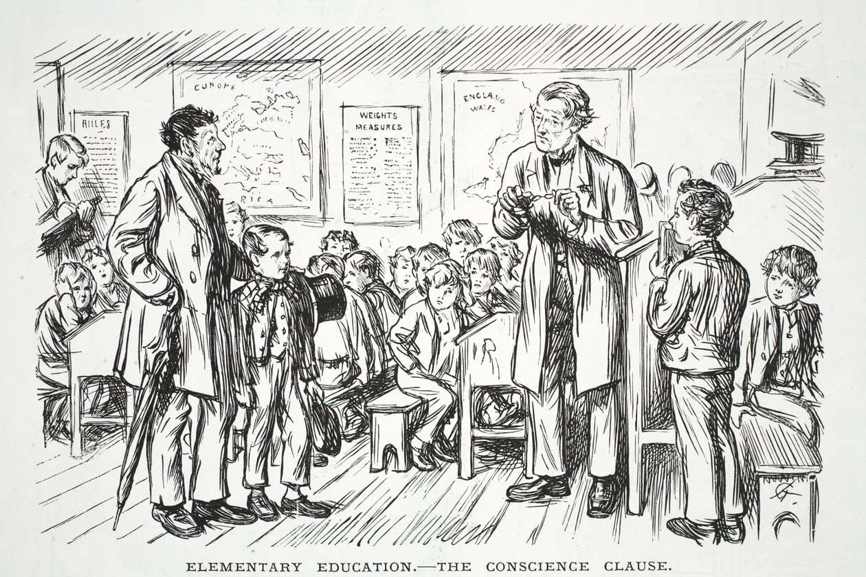 Educación elemental - la cláusula de conciencia de John Leech